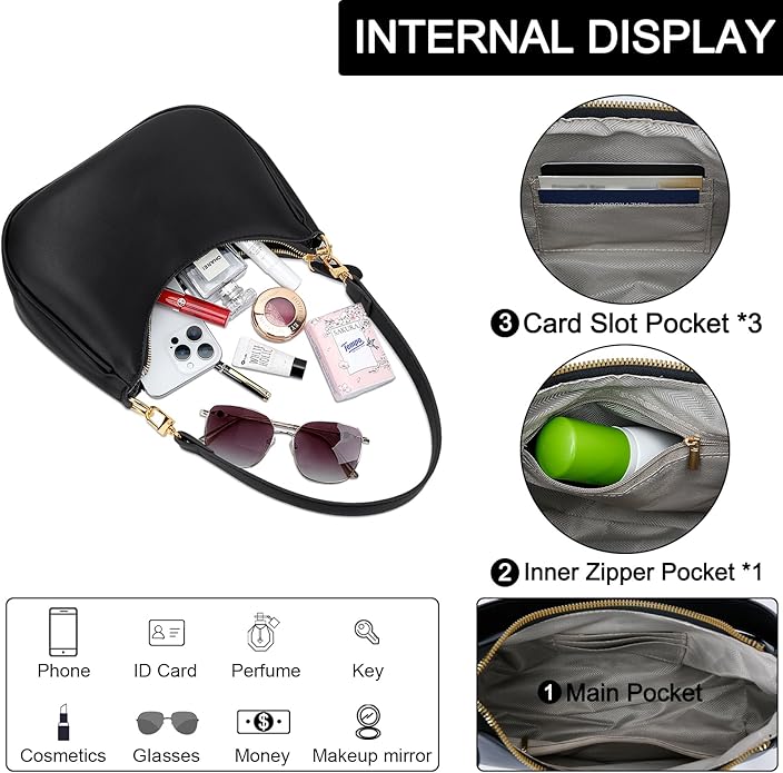 Shoulder Bag for Women Cute Hobo Purses and Handbags Retro Clutch Underarm Purse Cute