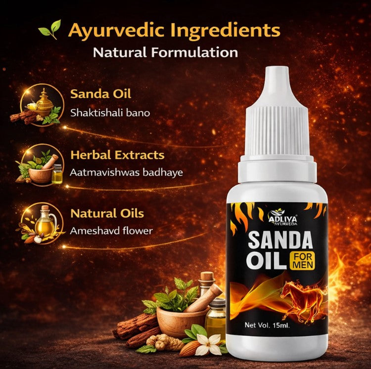 Sanda Oil For Men Orignal Aroma Massage Oil For Gentle Body Care Massage (15 ml)