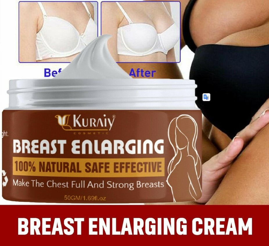 KURAIY Safe Breast Enlargement Cream Bigger Breast Cream Breast Lifting Cream Firming Bust Fast Growth Boobs Care Promote Female Hormone