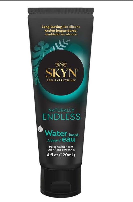 SKYN Naturally Endless Personal Lubricant – 4 oz – Water Based Lube for Men, Women and Couples, Safe with Latex and Latex-Free Condoms and Personal Devices