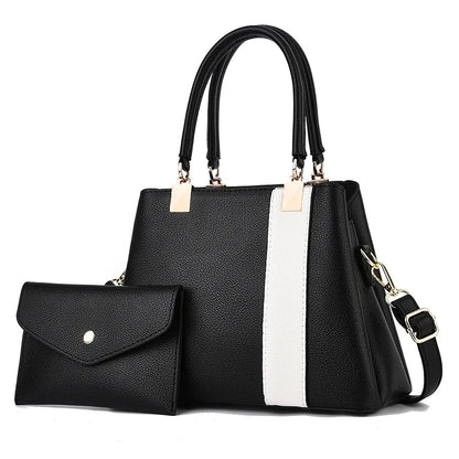 2024 New Female Crossbody Composite Bag Contrast Color Handbag Zero Wallet Large Capacity Designer Shoulder Bag Bolsa Feminina