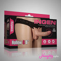 7 Inch Flesh Hollow Strap on Dildo With Belt