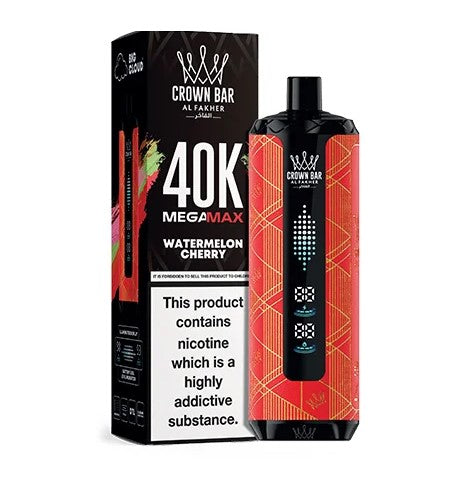 AL FAKHER CROWN BAR MEGA MAX WATERMELON CHERRY ICE 40000 PUFFS