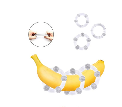 Beaded Silicon Pack of 3 Cock Rings