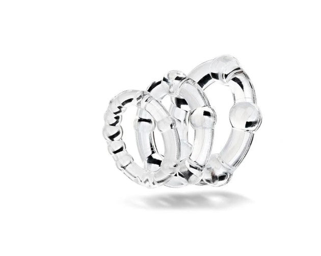 Beaded Silicon Pack of 3 Cock Rings