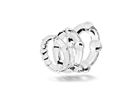 Beaded Silicon Pack of 3 Cock Rings