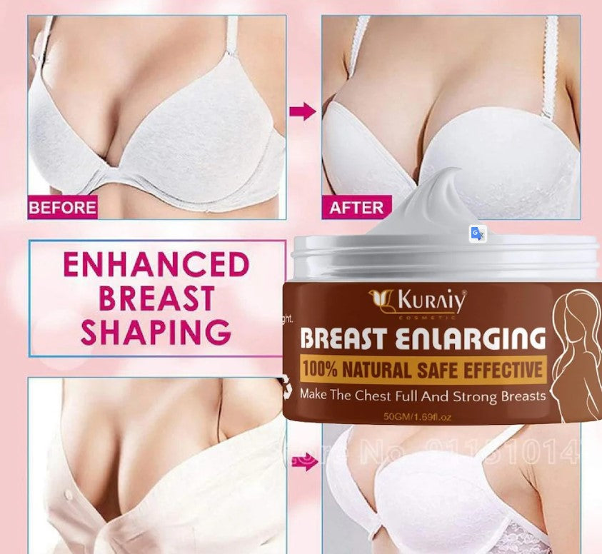 KURAIY Safe Breast Enlargement Cream Bigger Breast Cream Breast Lifting Cream Firming Bust Fast Growth Boobs Care Promote Female Hormone