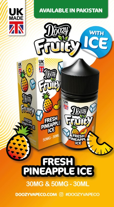 Doozy Fresh Pineapple Ice – (30mg-50mg) – 30ml