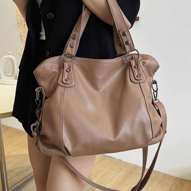 Female Hobo Handbag Large Capacity Shoulder Bags Big Stylsih Tote Bag Ladies Soft Leather Hobos Messenger Bags Women Shopper Bag